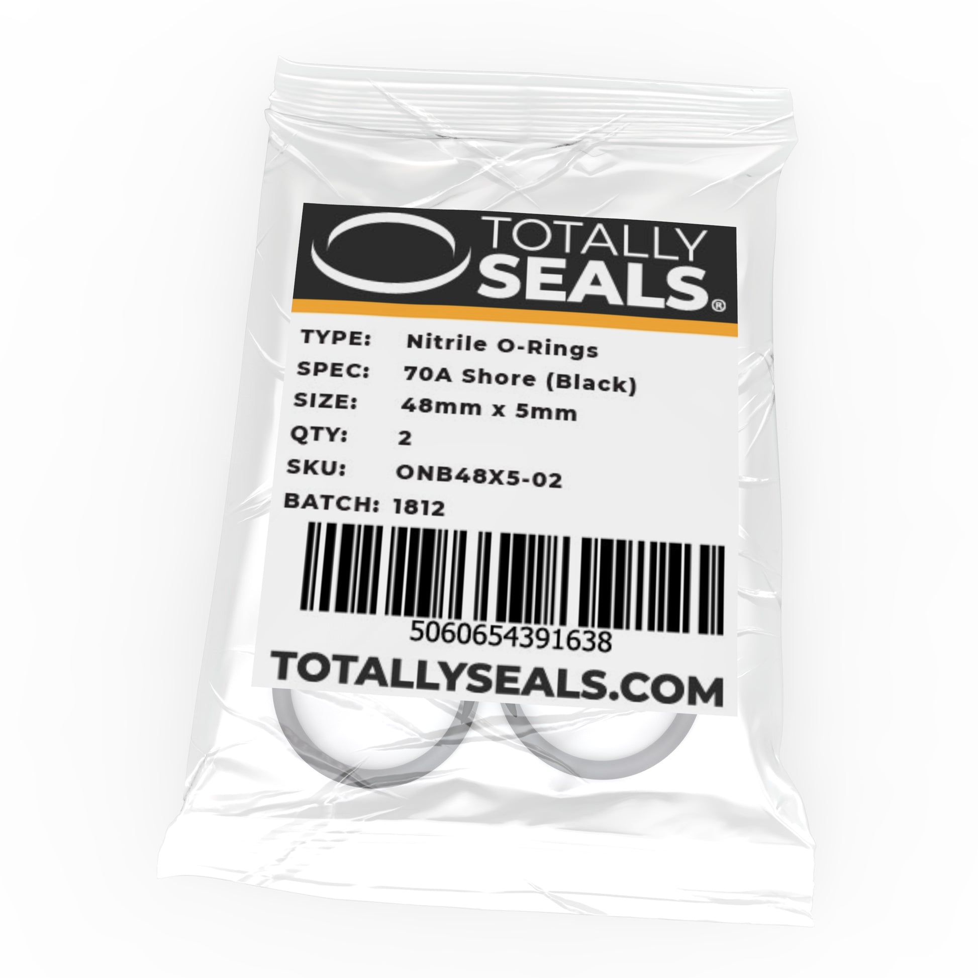 48mm x 5mm (58mm OD) Nitrile O-Rings - Totally Seals®