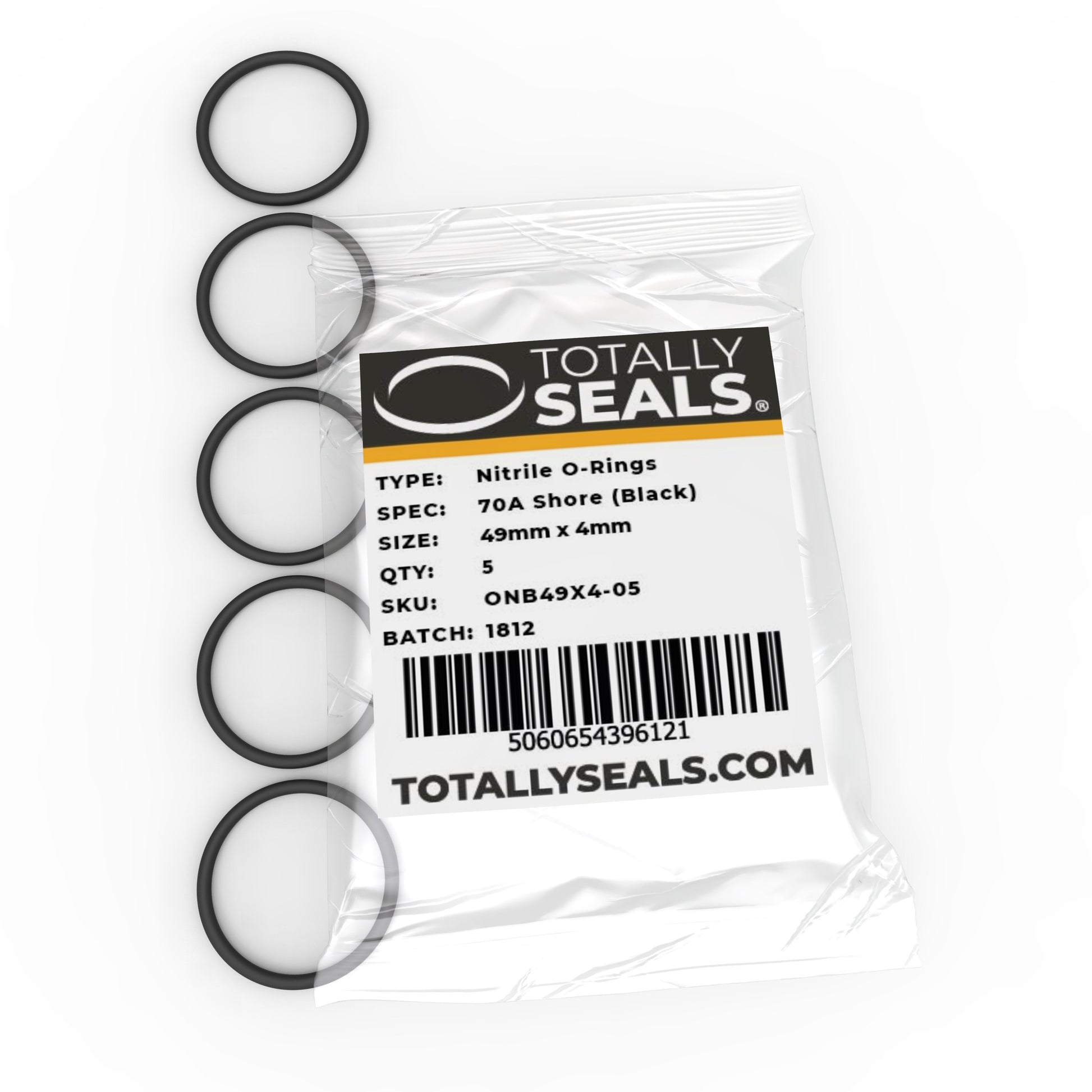 49mm x 4mm (57mm OD) Nitrile O-Rings - Totally Seals®