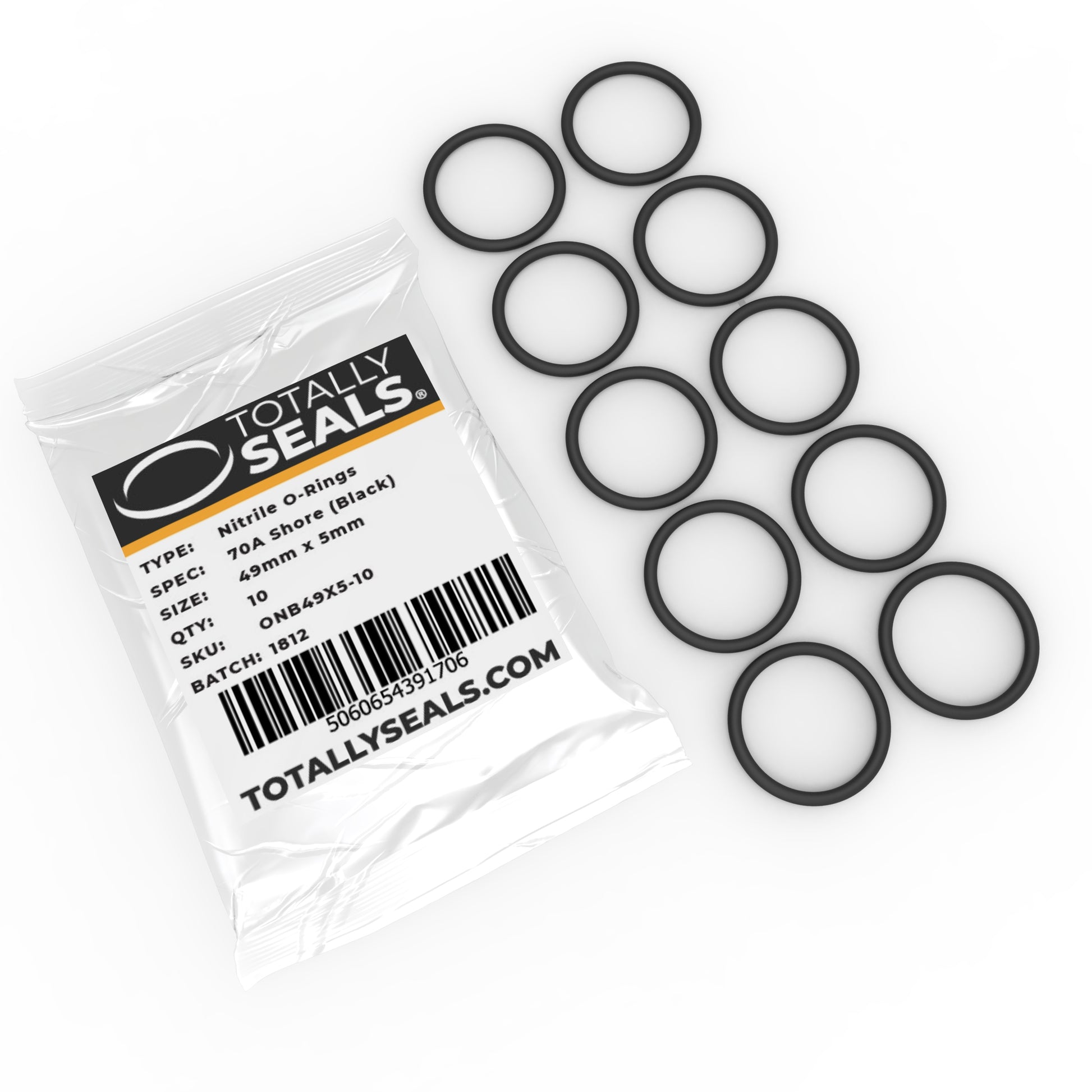 49mm x 5mm (59mm OD) Nitrile O-Rings - Totally Seals®