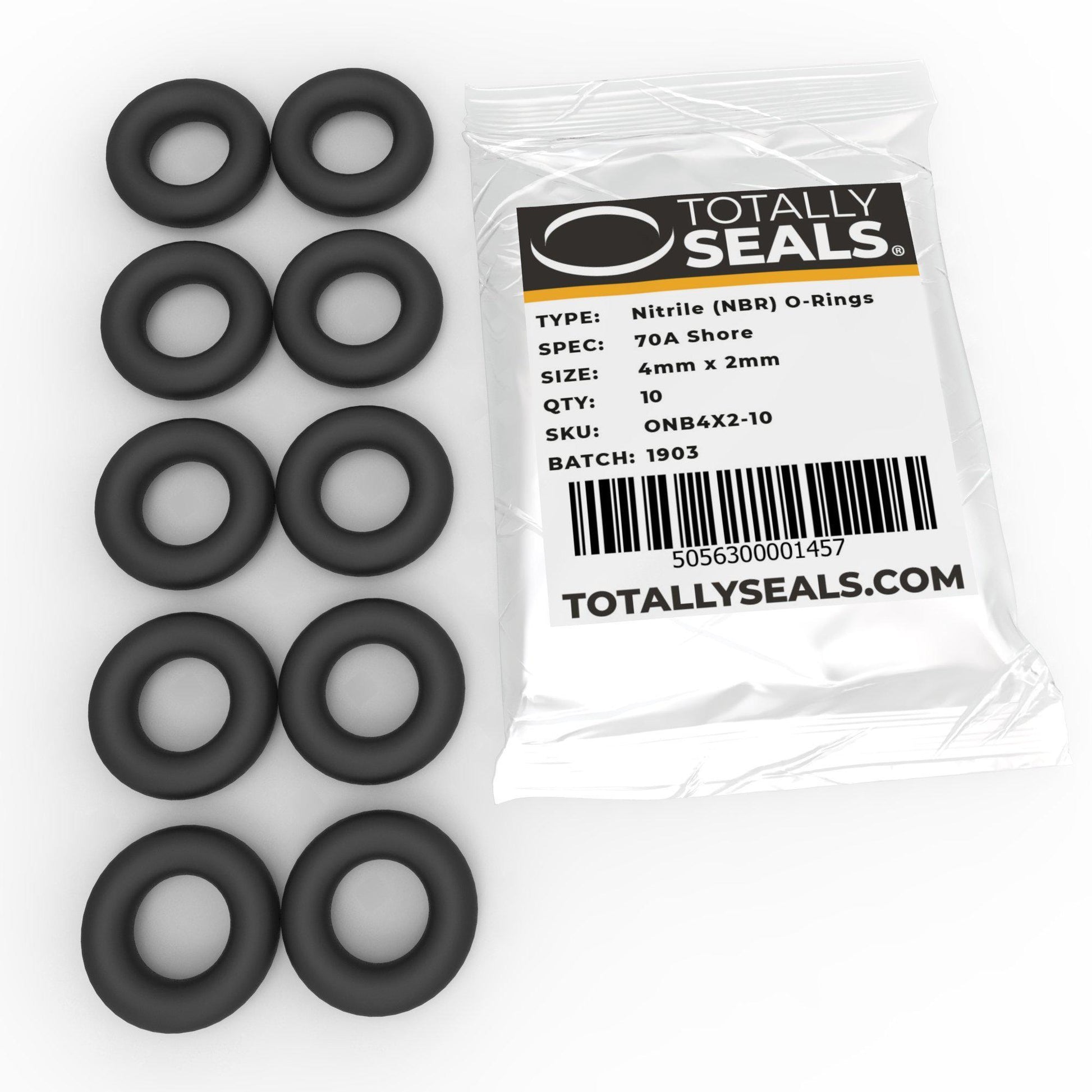 4mm x 2mm (8mm OD) Nitrile O-Rings - Totally Seals®