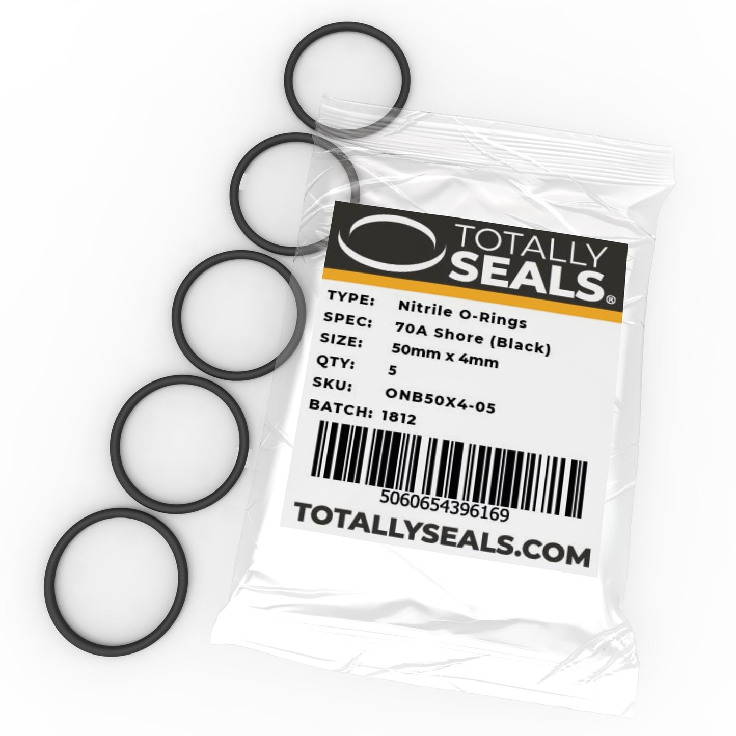 50mm x 4mm (58mm OD) Nitrile O-Rings - Totally Seals®