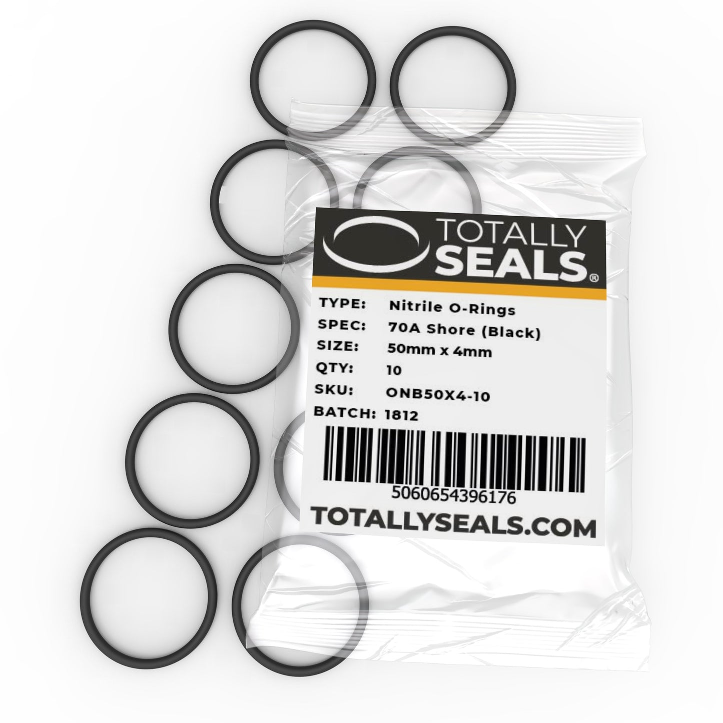 50mm x 4mm (58mm OD) Nitrile O-Rings - Totally Seals®