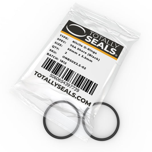 50mm x 3.5mm (57mm OD) Nitrile O-Rings - Totally Seals®