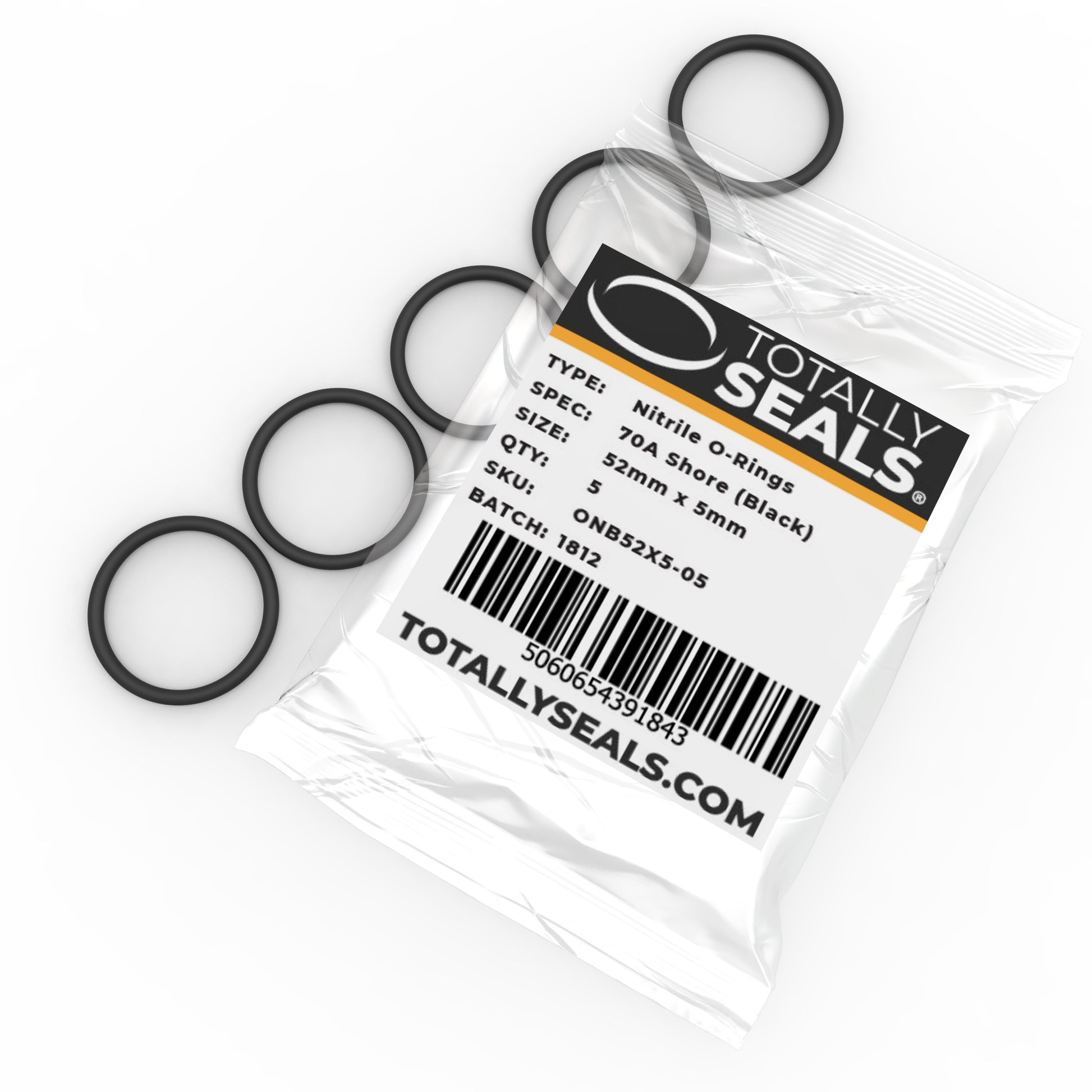 52mm x 5mm (62mm OD) Nitrile O-Rings - Totally Seals®
