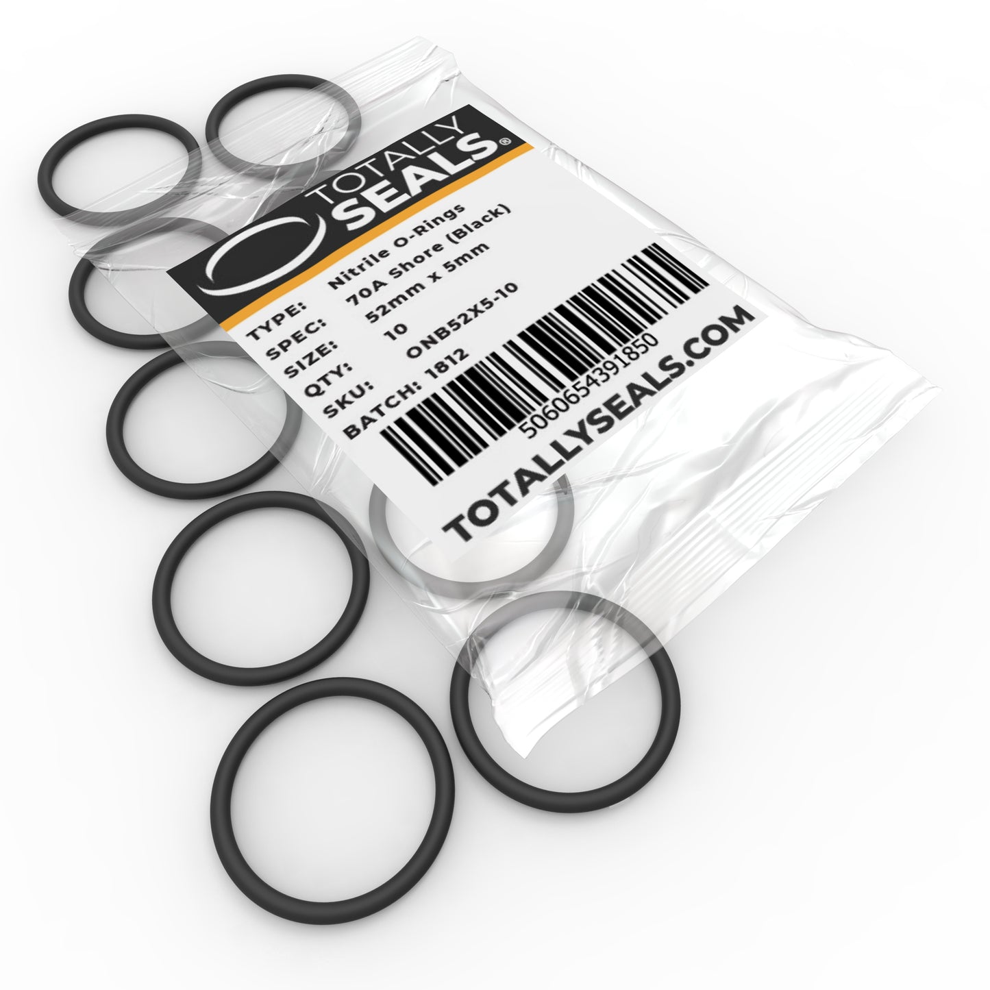 52mm x 5mm (62mm OD) Nitrile O-Rings - Totally Seals®