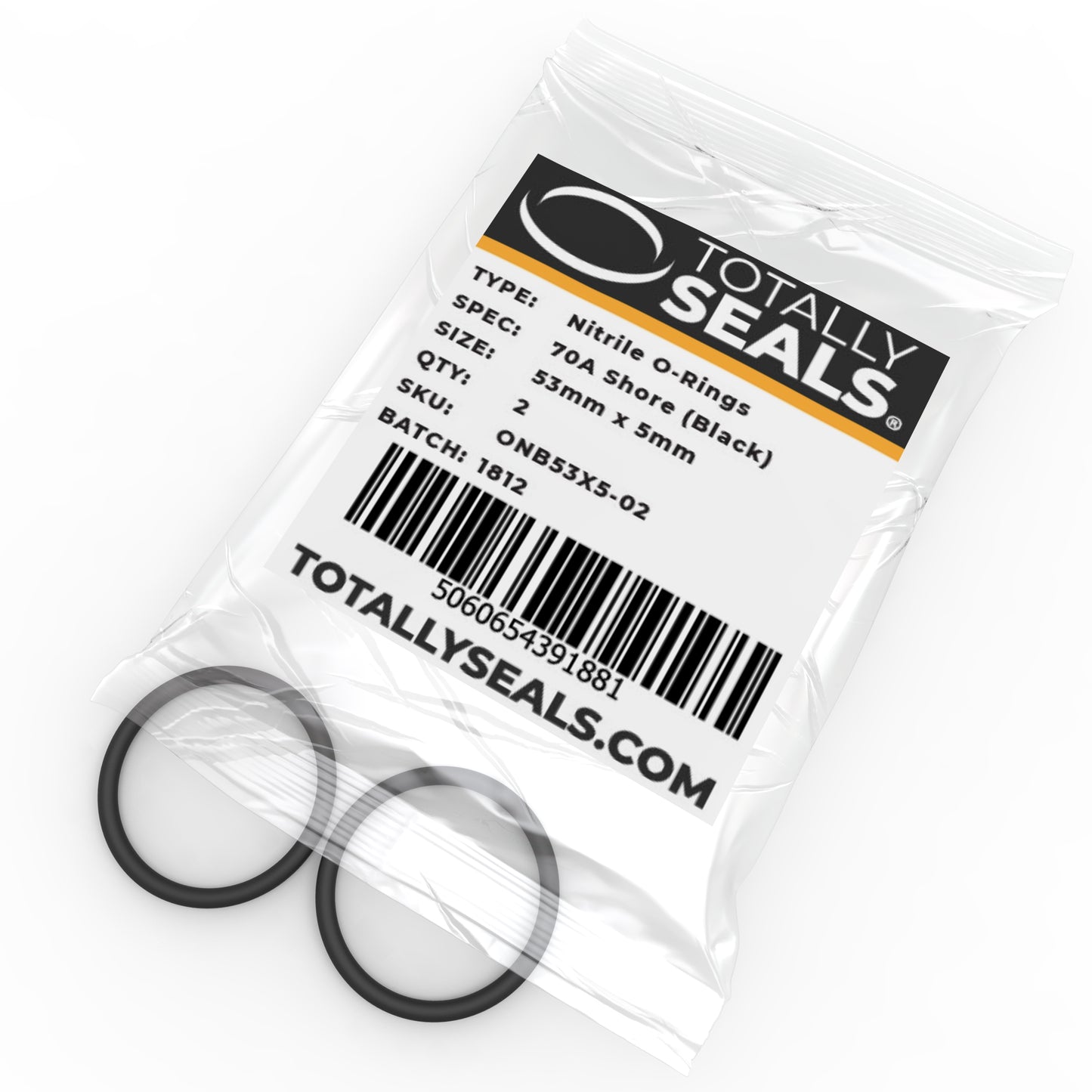 53mm x 5mm (63mm OD) Nitrile O-Rings - Totally Seals®