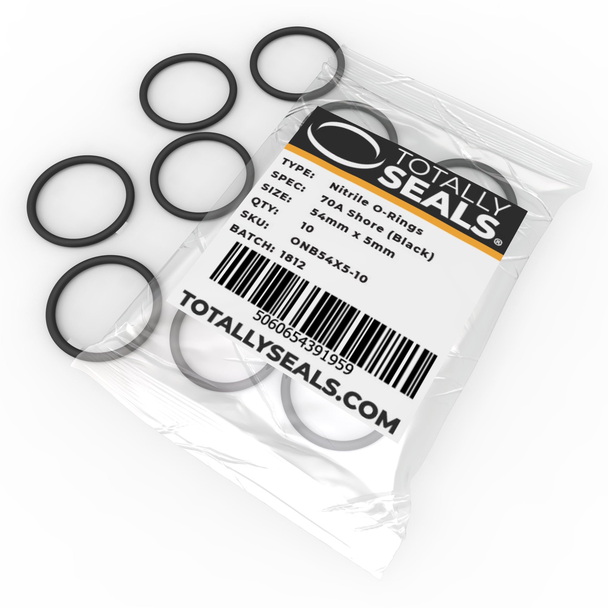54mm x 5mm (64mm OD) Nitrile O-Rings - Totally Seals®