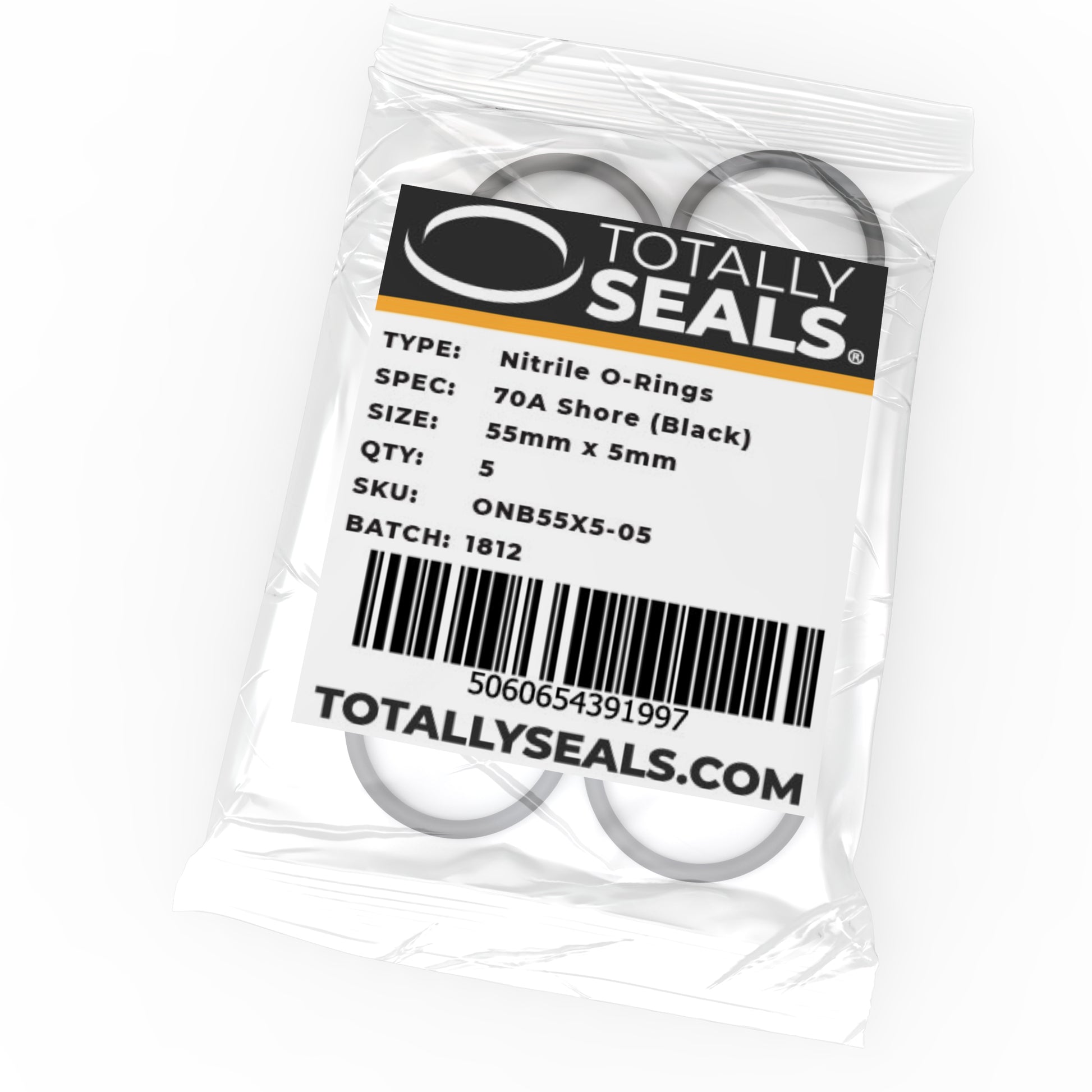 55mm x 5mm (65mm OD) Nitrile O-Rings - Totally Seals®
