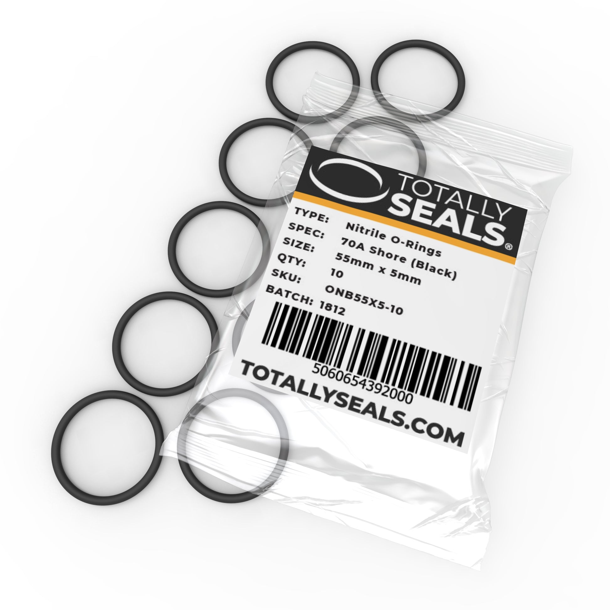 55mm x 5mm (65mm OD) Nitrile O-Rings - Totally Seals®