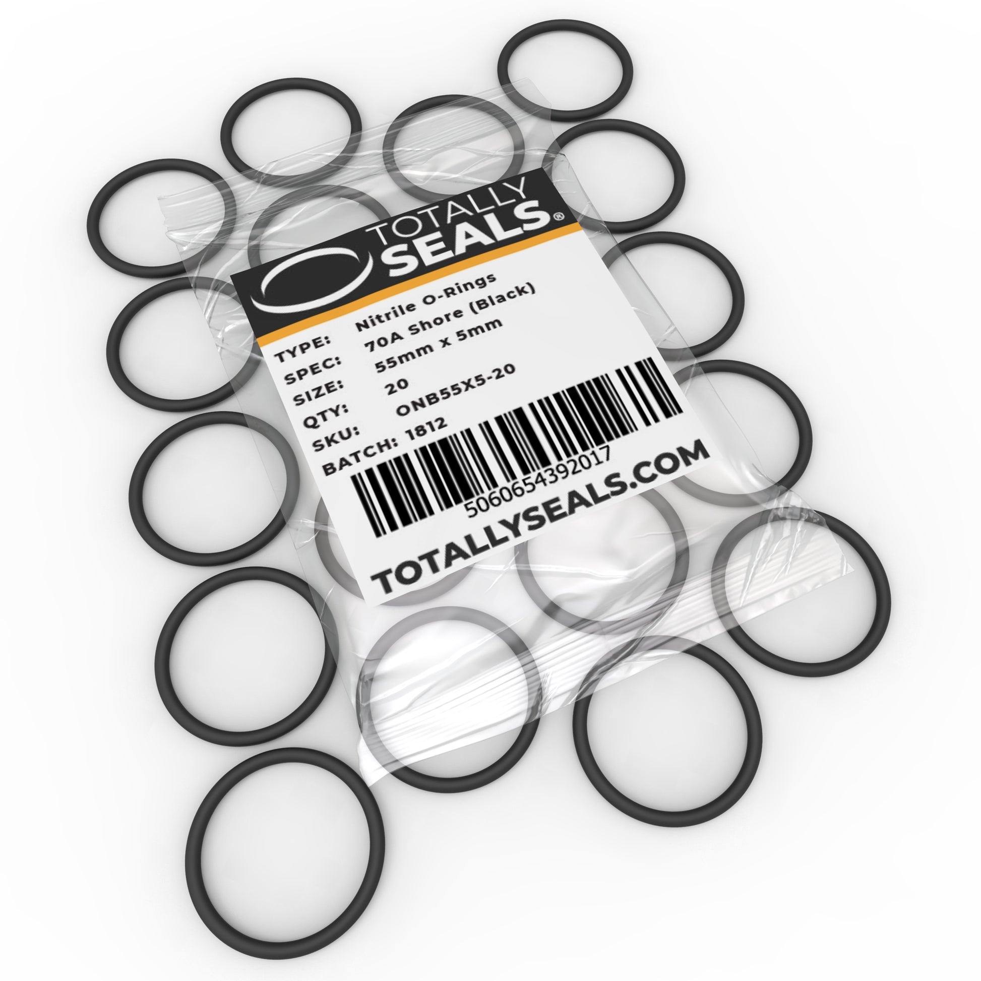 55mm x 5mm (65mm OD) Nitrile O-Rings - Totally Seals®