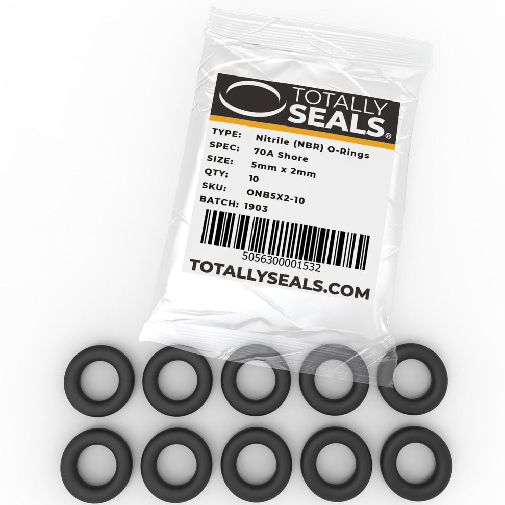5mm x 2mm (9mm OD) Nitrile O-Rings – Totally Seals