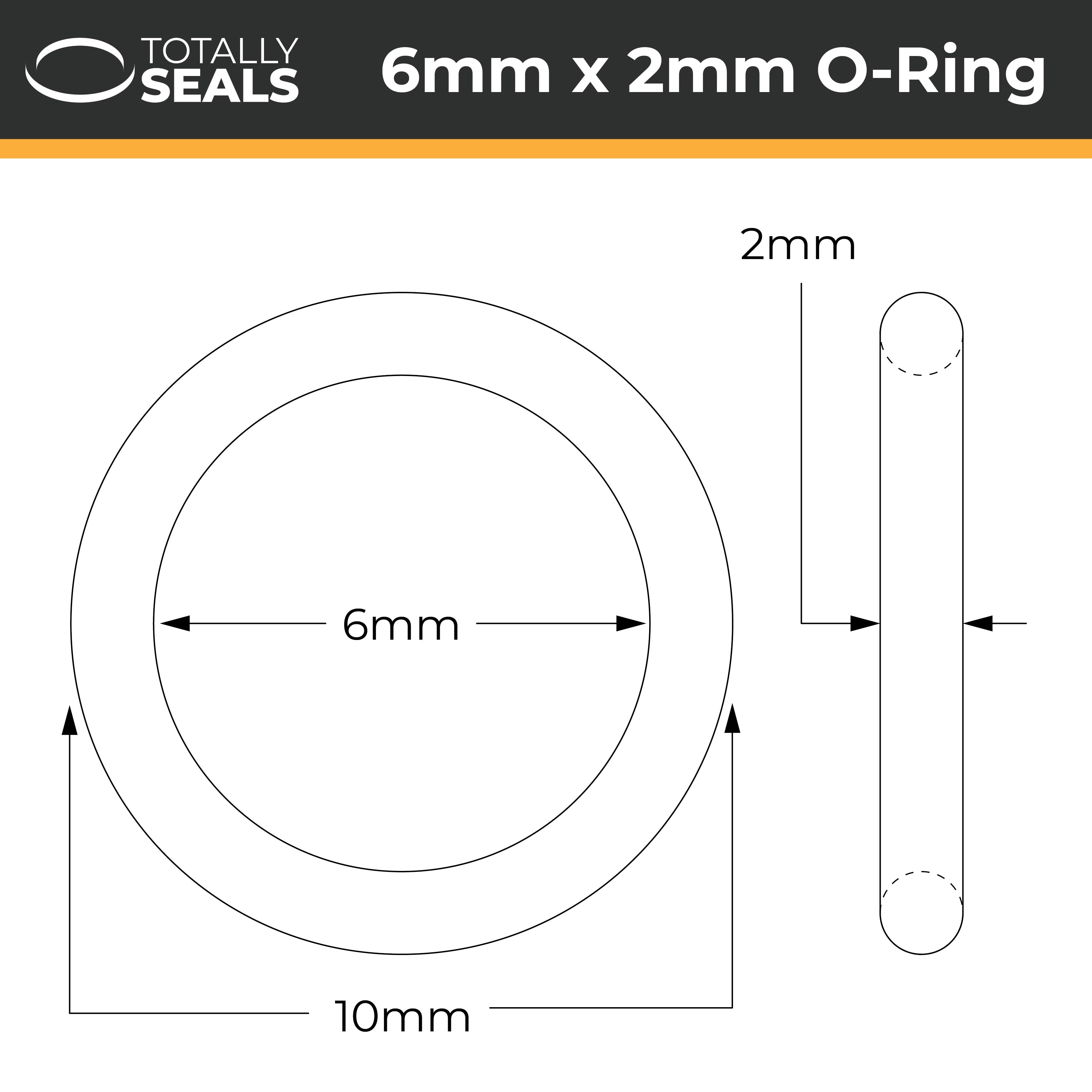 20 Pack 6mm X 2mm Rubber Sealing O-Rings – For Oil Filters, Uxcell