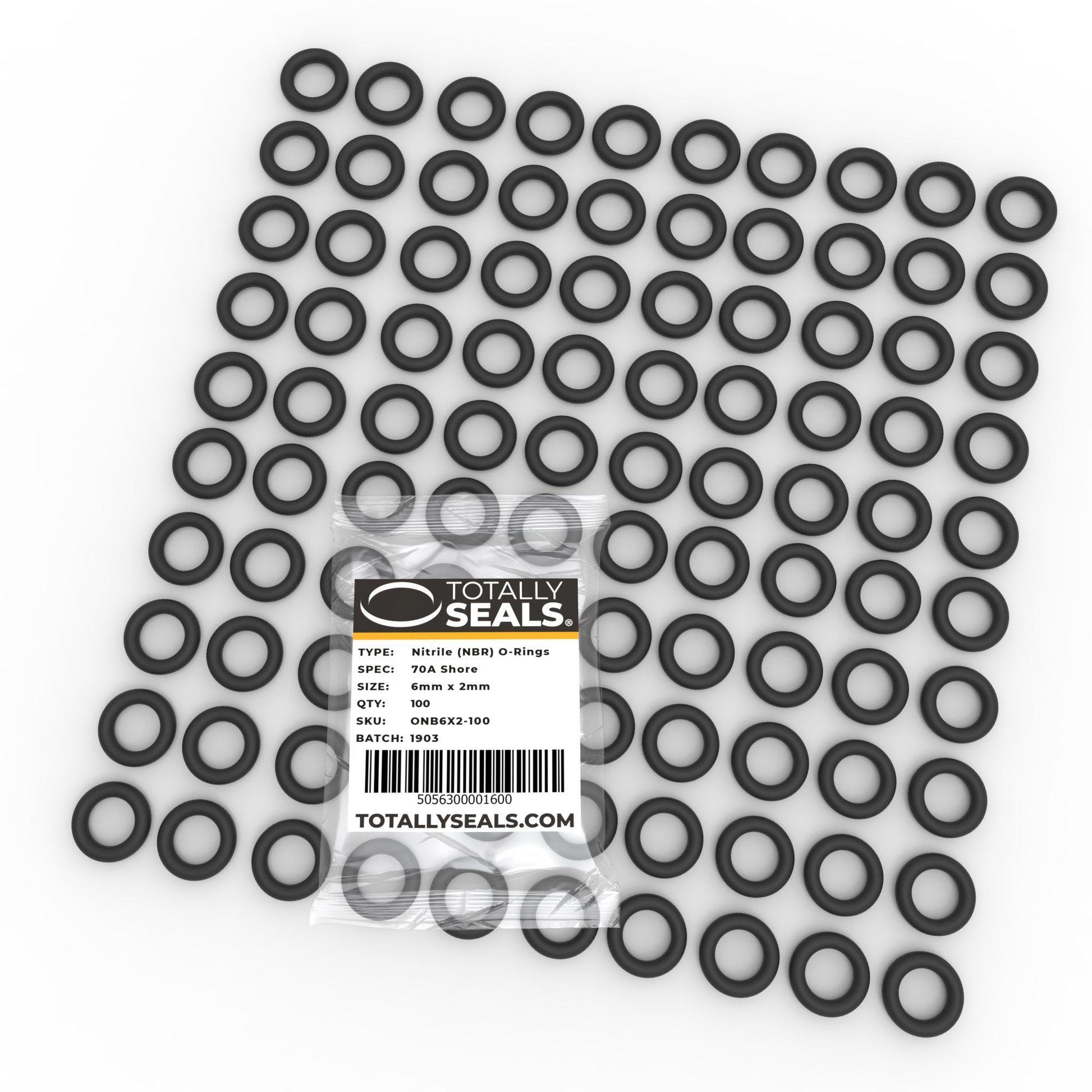 6mm x 2mm (10mm OD) Nitrile O-Rings - Totally Seals®