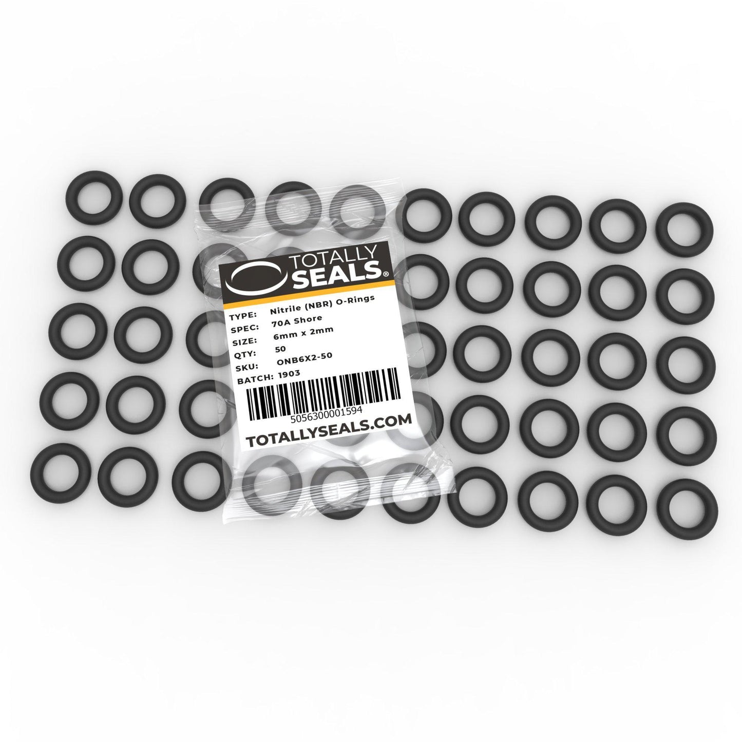 6mm x 2mm (10mm OD) Nitrile O-Rings - Totally Seals®