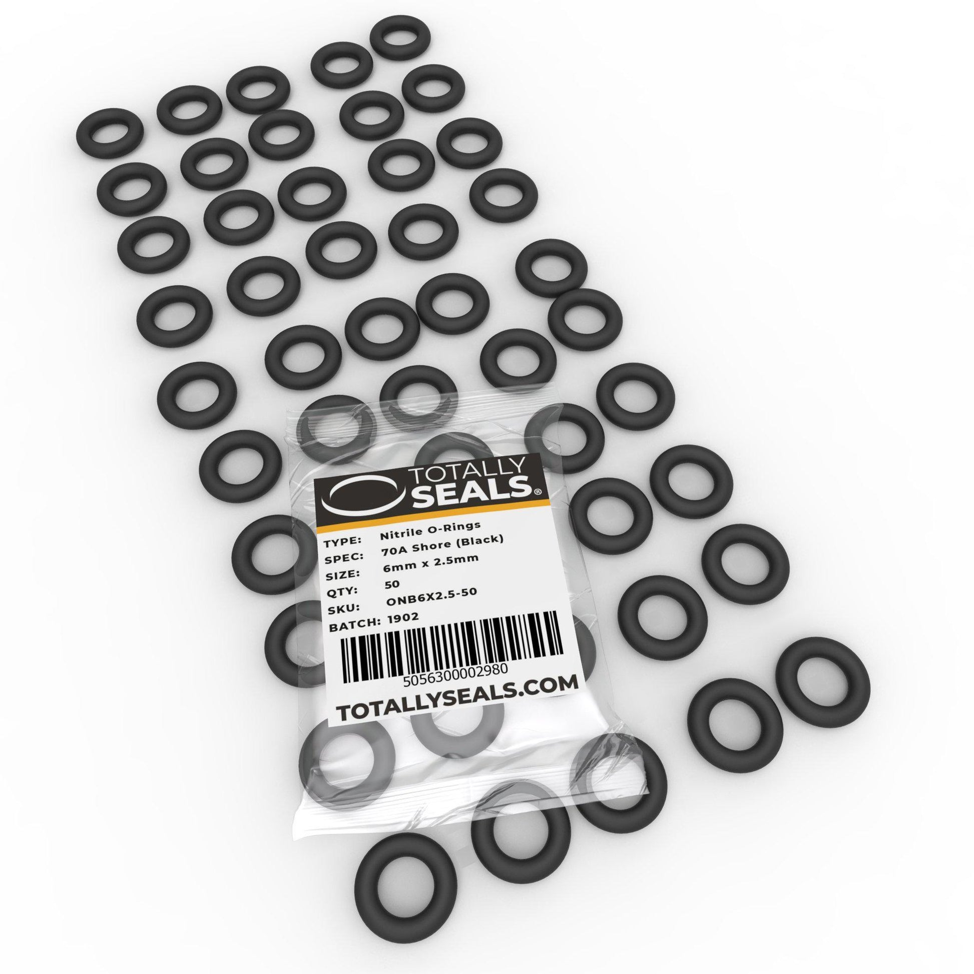 6mm x 2.5mm (11mm OD) Nitrile O-Rings - Totally Seals®