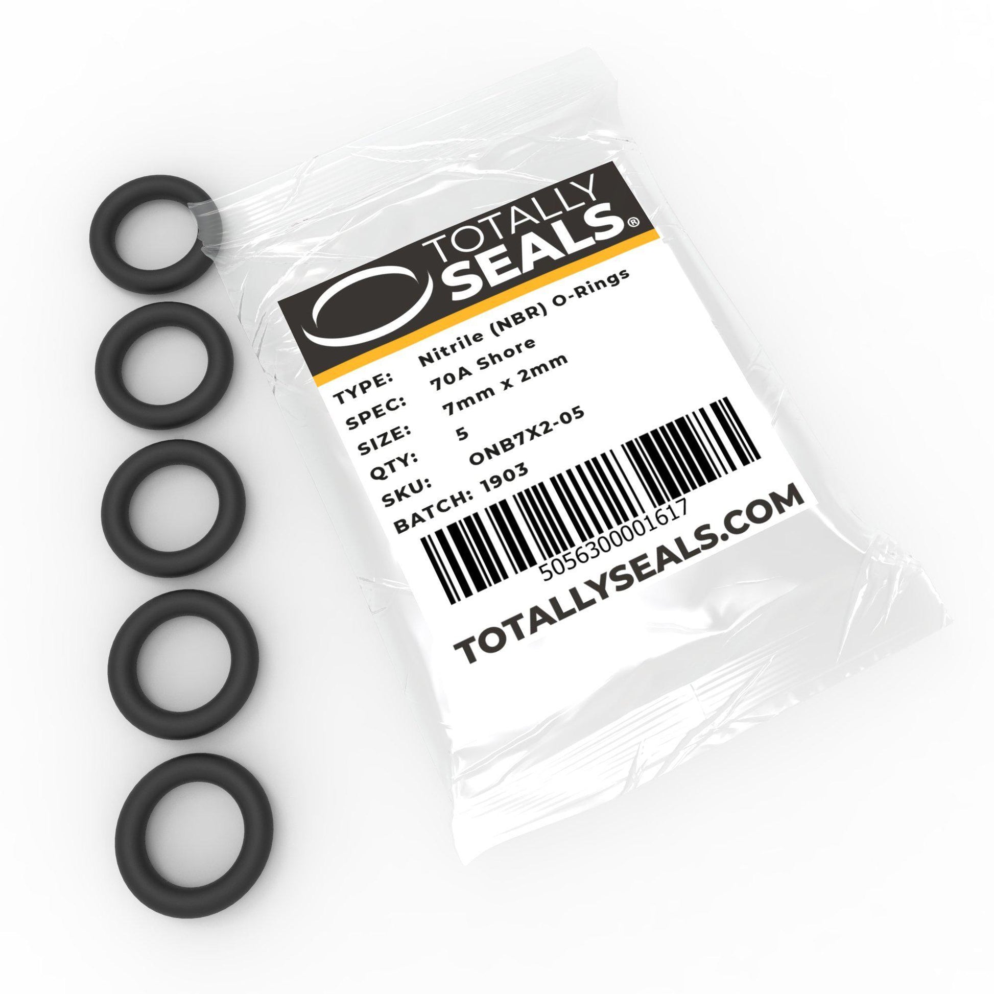 7mm x 2mm (11mm OD) Nitrile O-Rings - Totally Seals®