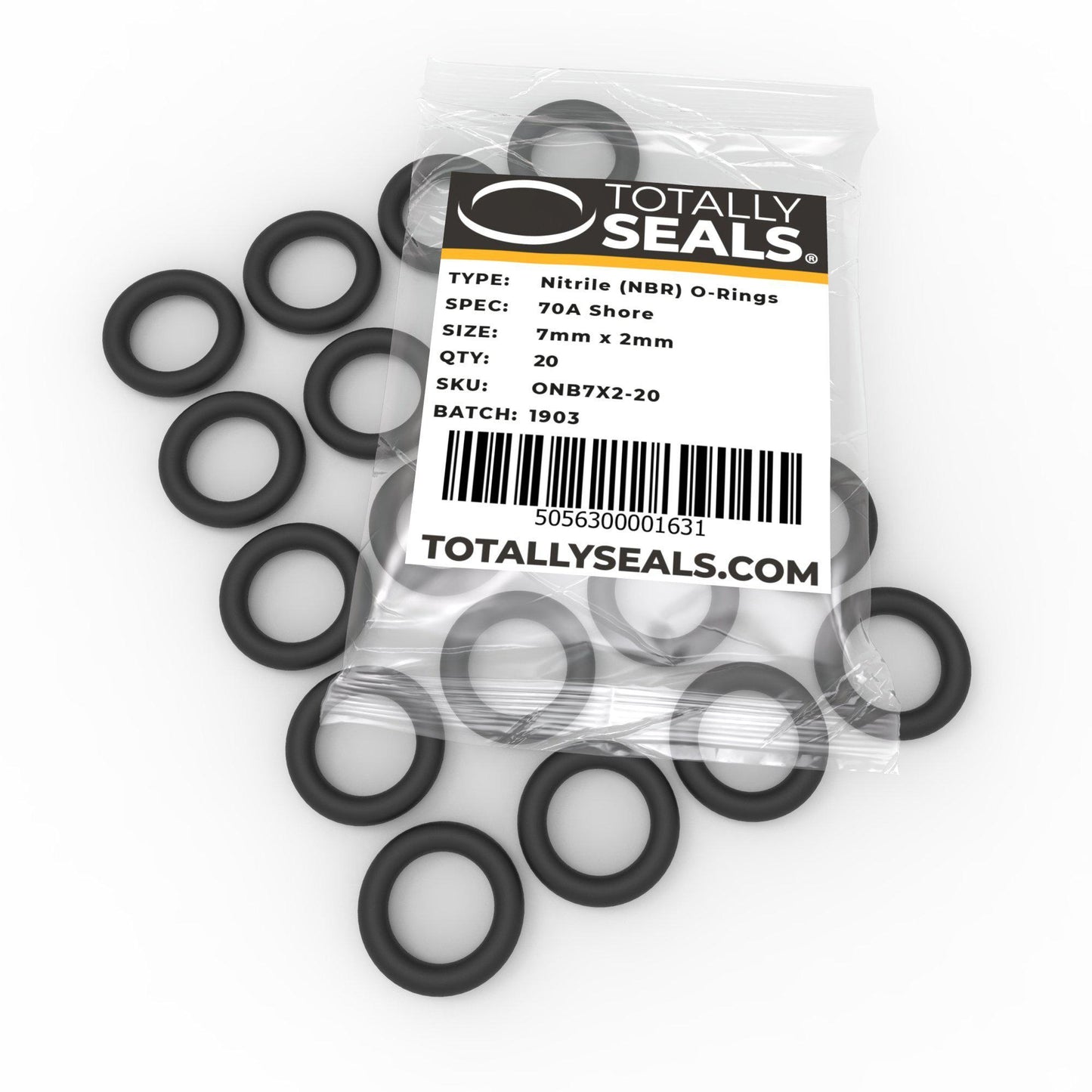 7mm x 2mm (11mm OD) Nitrile O-Rings - Totally Seals®
