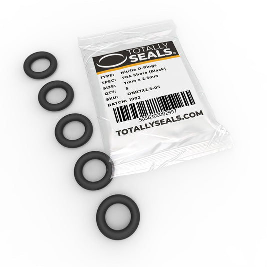 7mm x 2.5mm (12mm OD) Nitrile O-Rings - Totally Seals®