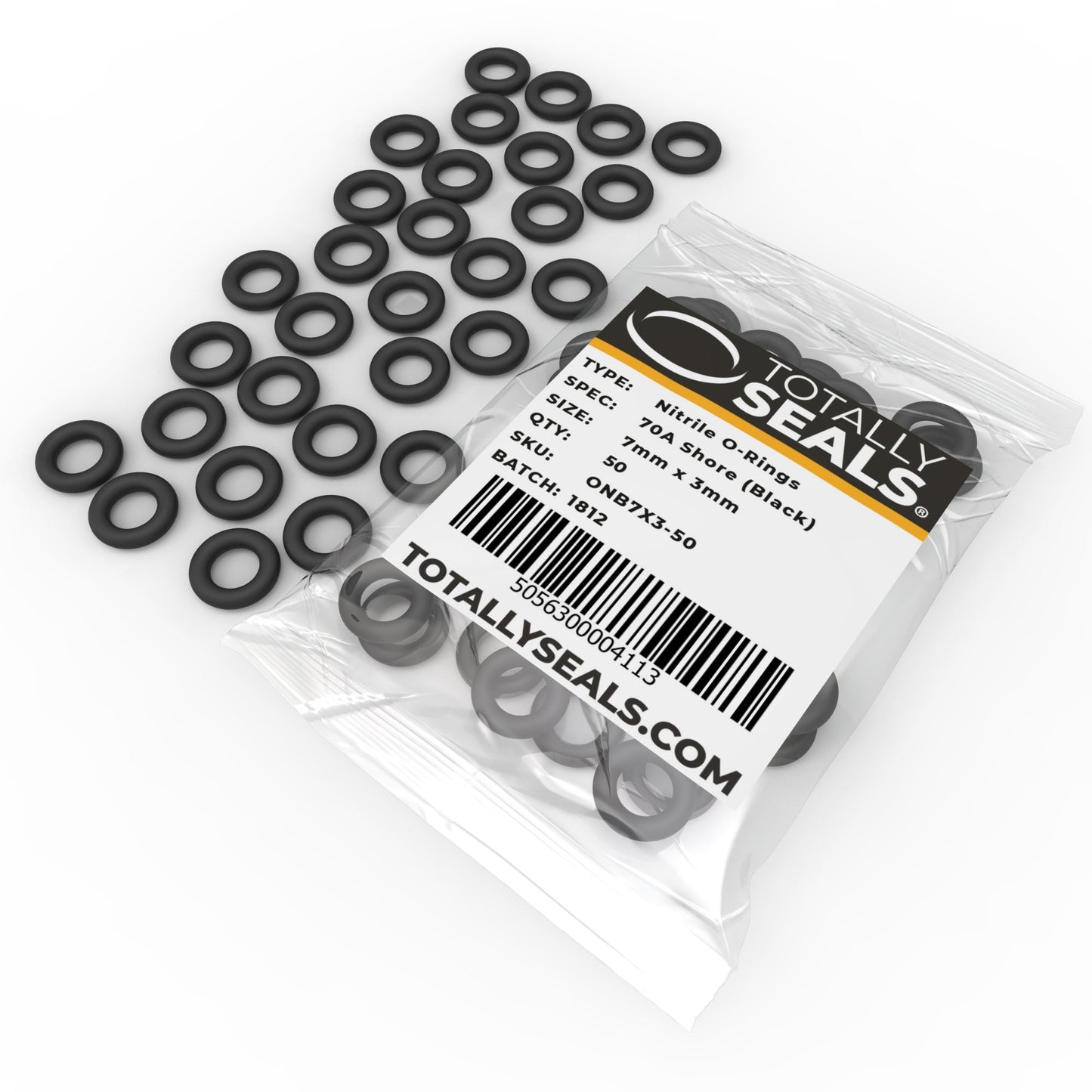 7mm x 3mm (13mm OD) Nitrile O-Rings - Totally Seals®