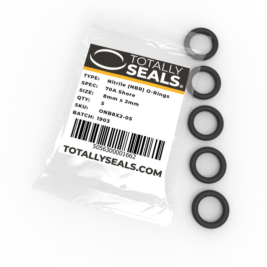 8mm x 2mm (12mm OD) Nitrile O-Rings - Totally Seals®