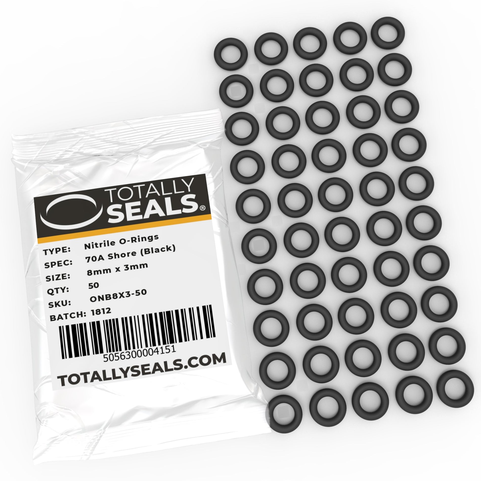 8mm x 3mm (14mm OD) Nitrile O-Rings - Totally Seals®