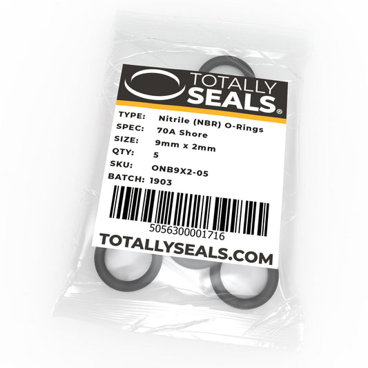 9mm x 2mm (13mm OD) Nitrile O-Rings - Totally Seals®