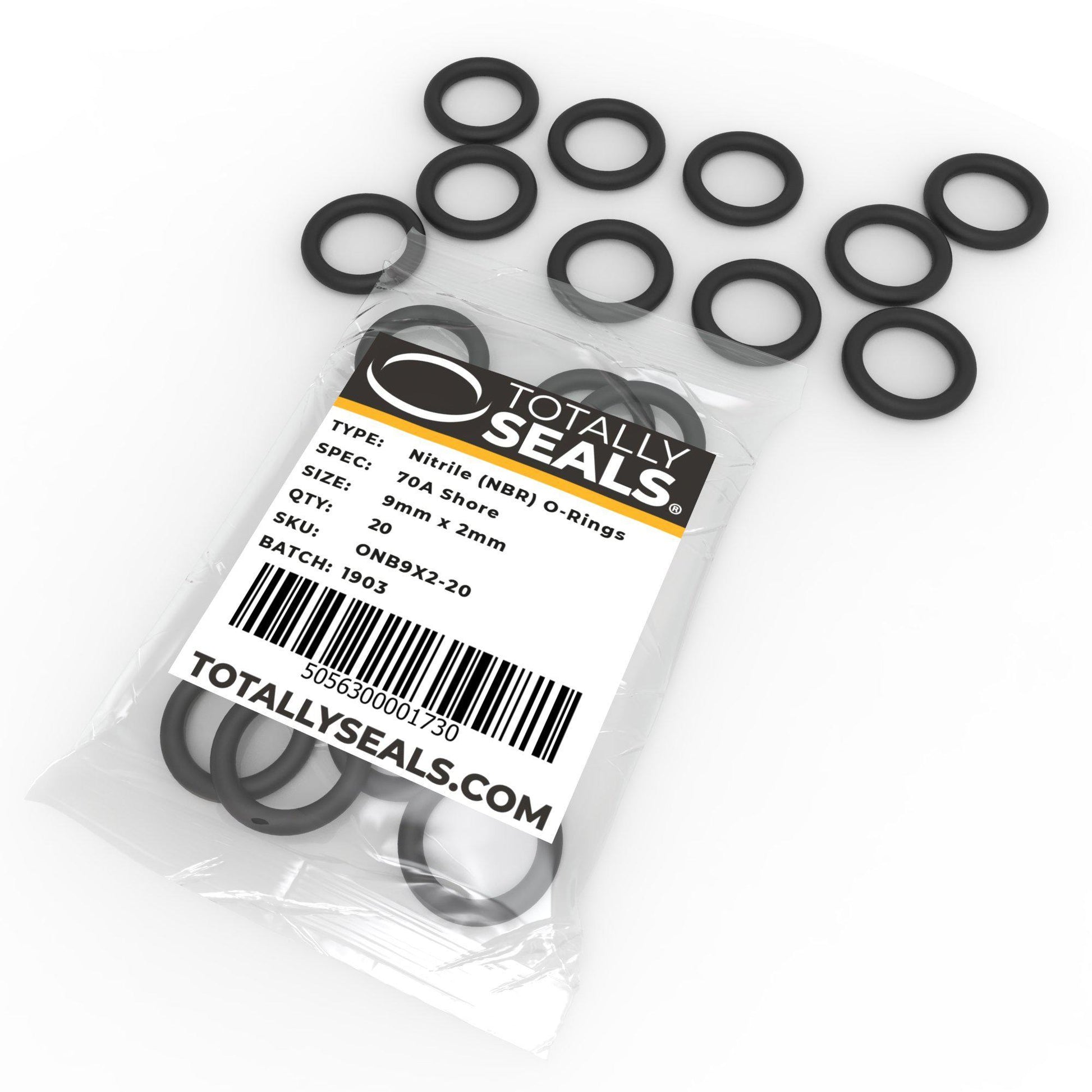 9mm x 2mm (13mm OD) Nitrile O-Rings - Totally Seals®