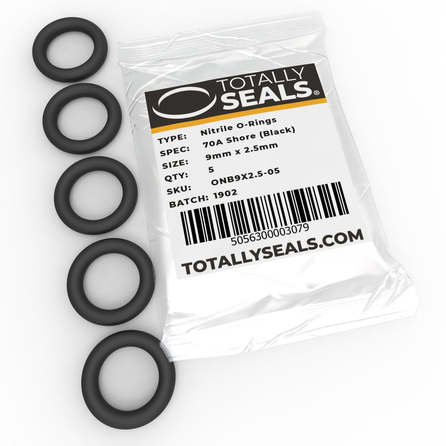 9mm x 2.5mm (14mm OD) Nitrile O-Rings - Totally Seals®