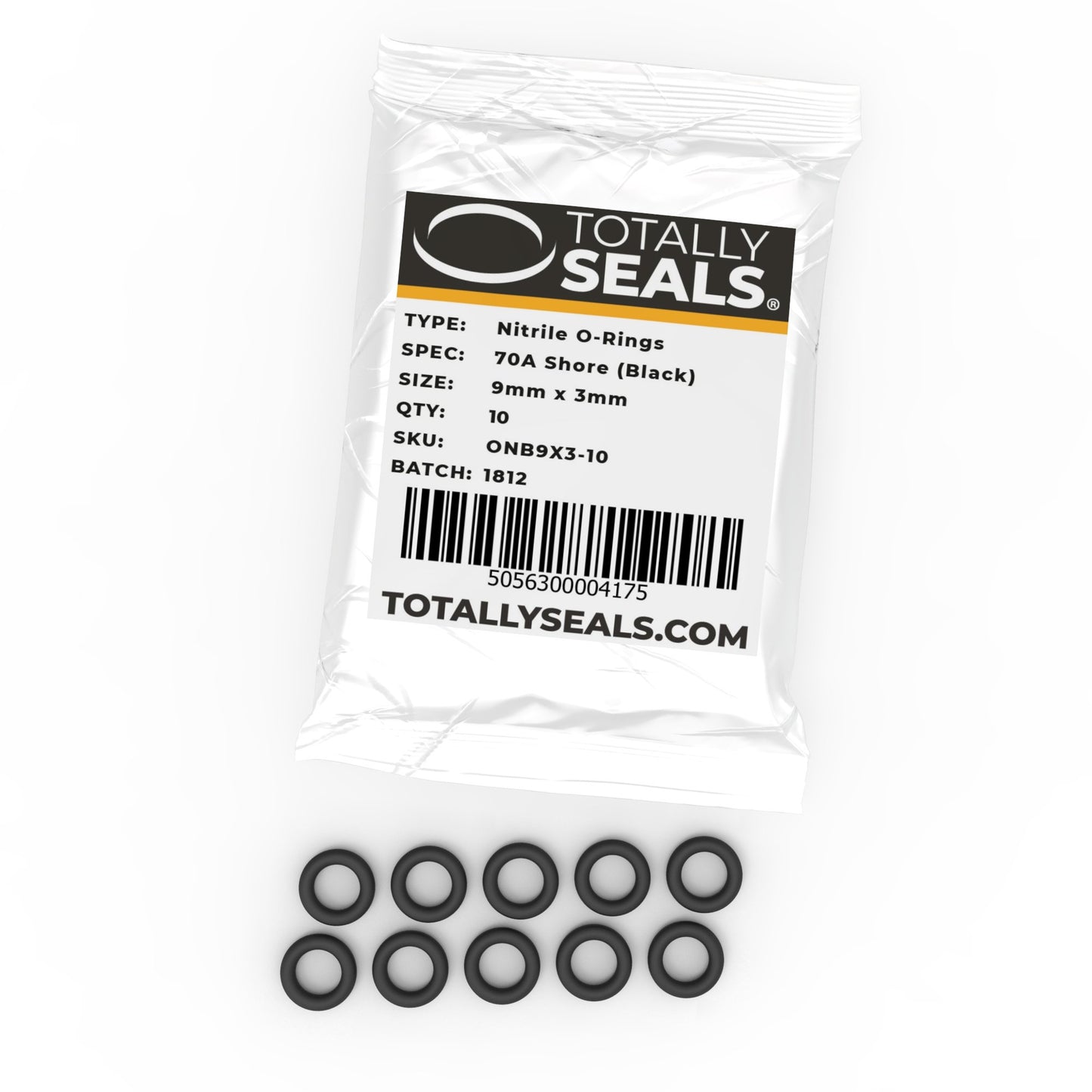 9mm x 3mm (15mm OD) Nitrile O-Rings - Totally Seals®