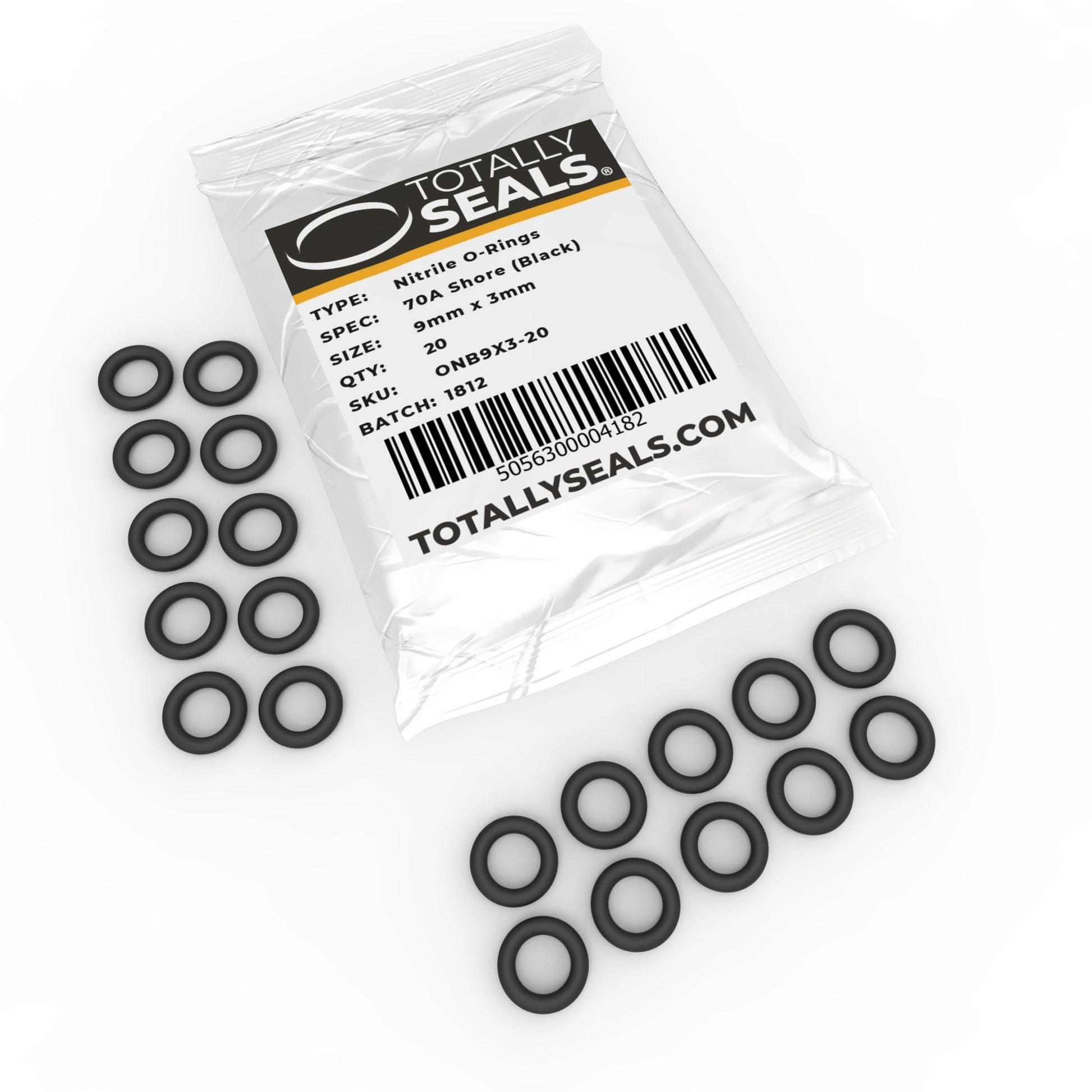 9mm x 3mm (15mm OD) Nitrile O-Rings - Totally Seals®