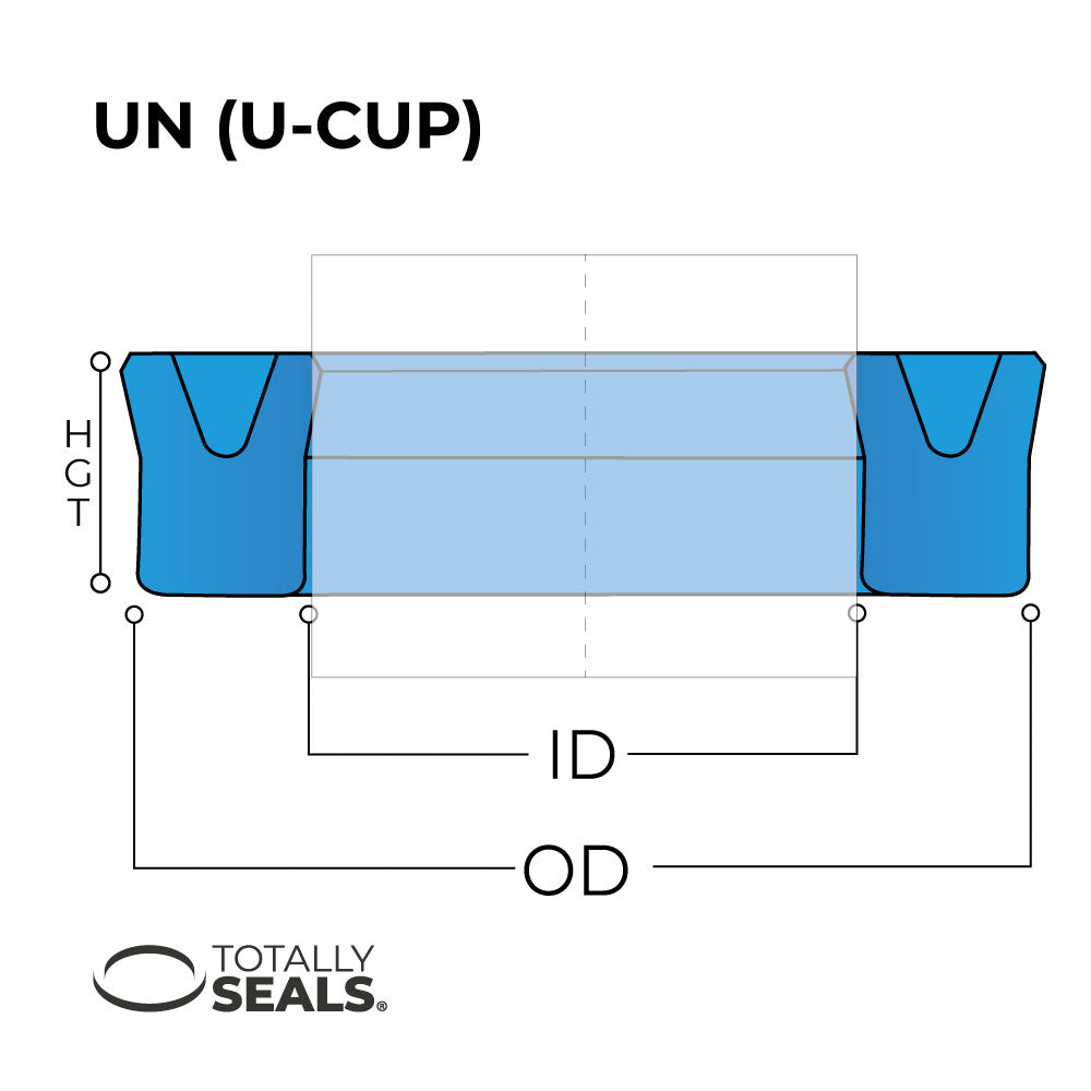 35mm x 45mm x 10mm U-Cup Hydraulic Seal - Totally Seals®